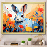 Blue Rabbit flower meadows - Blue Rabbit Wall Art