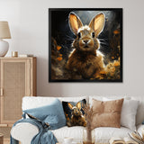 Curious floral rabbit meadow photo - Rabbit Living Room Wall Art