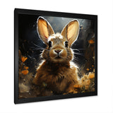 Curious floral rabbit meadow photo - Rabbit Living Room Wall Art