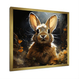 Curious floral rabbit meadow photo - Rabbit Living Room Wall Art
