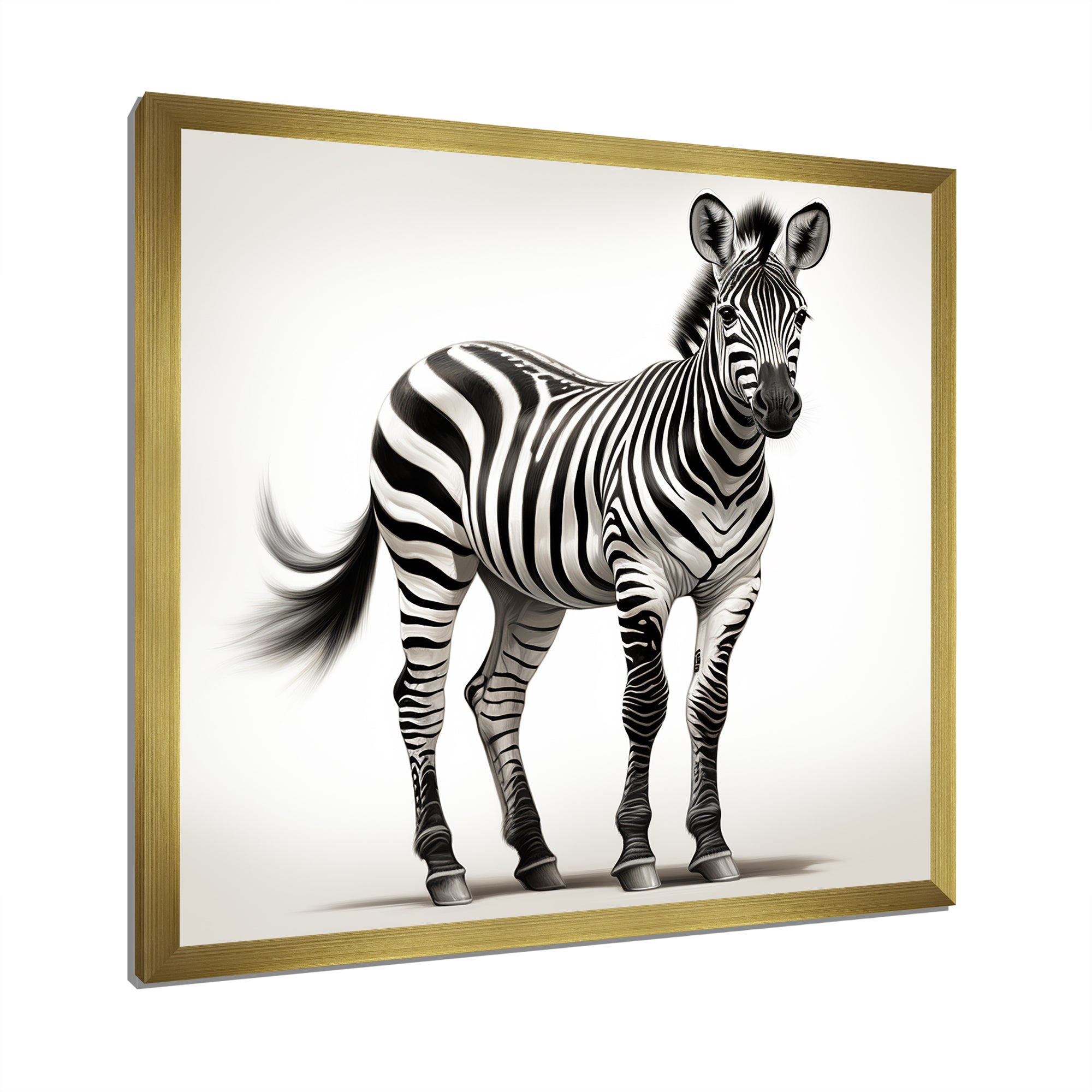 Minimalism Zebra elegance - Black Zebra Wall Art