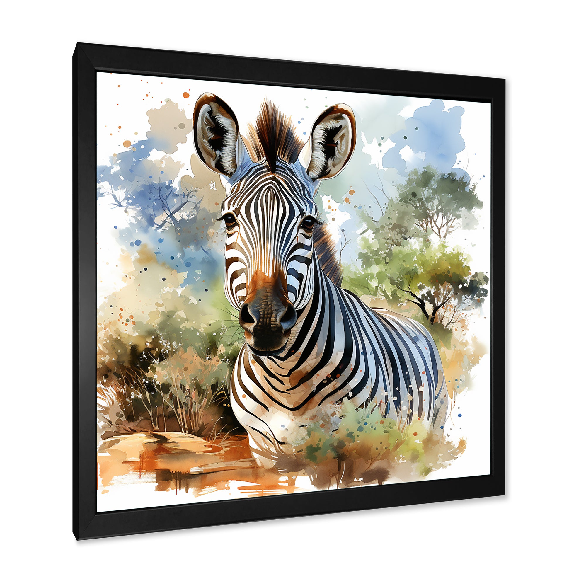 Zebra Savannah portrait - Zebra Home Decor Art