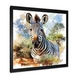 Zebra Savannah portrait - Zebra Home Decor Art