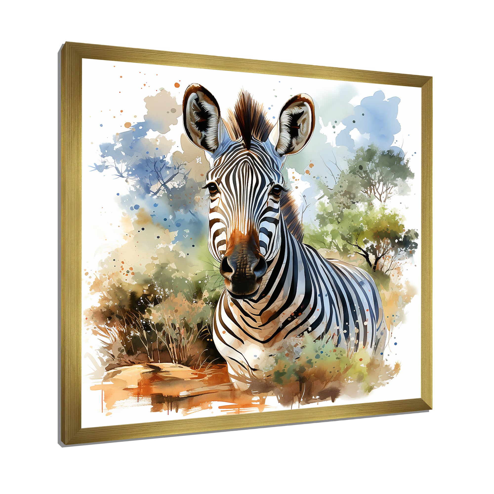 Zebra Savannah portrait - Zebra Home Decor Art