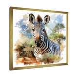 Zebra Savannah portrait - Zebra Home Decor Art