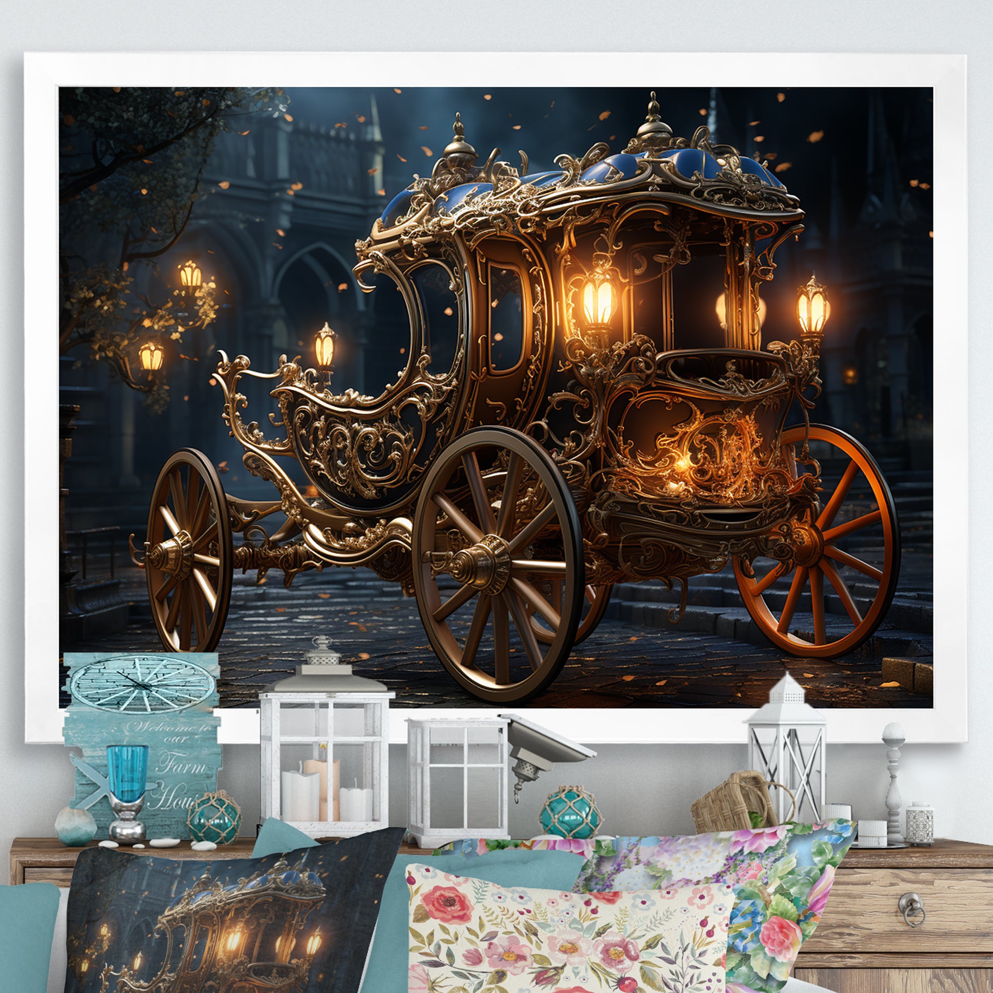 Vintage old American Cart I - Old American Cart Canvas Wall Art