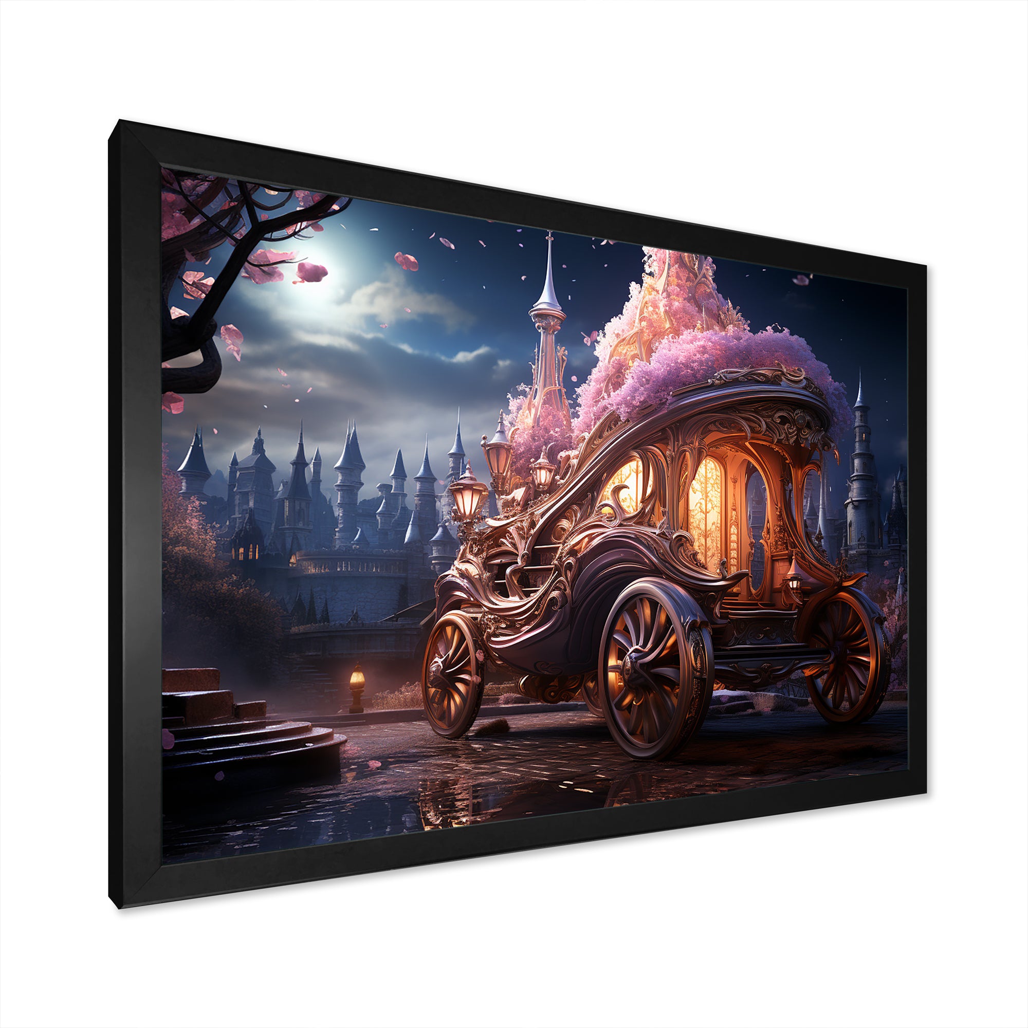 Enchanted Princess Carriage I - Old American Cart Canvas Wall Art