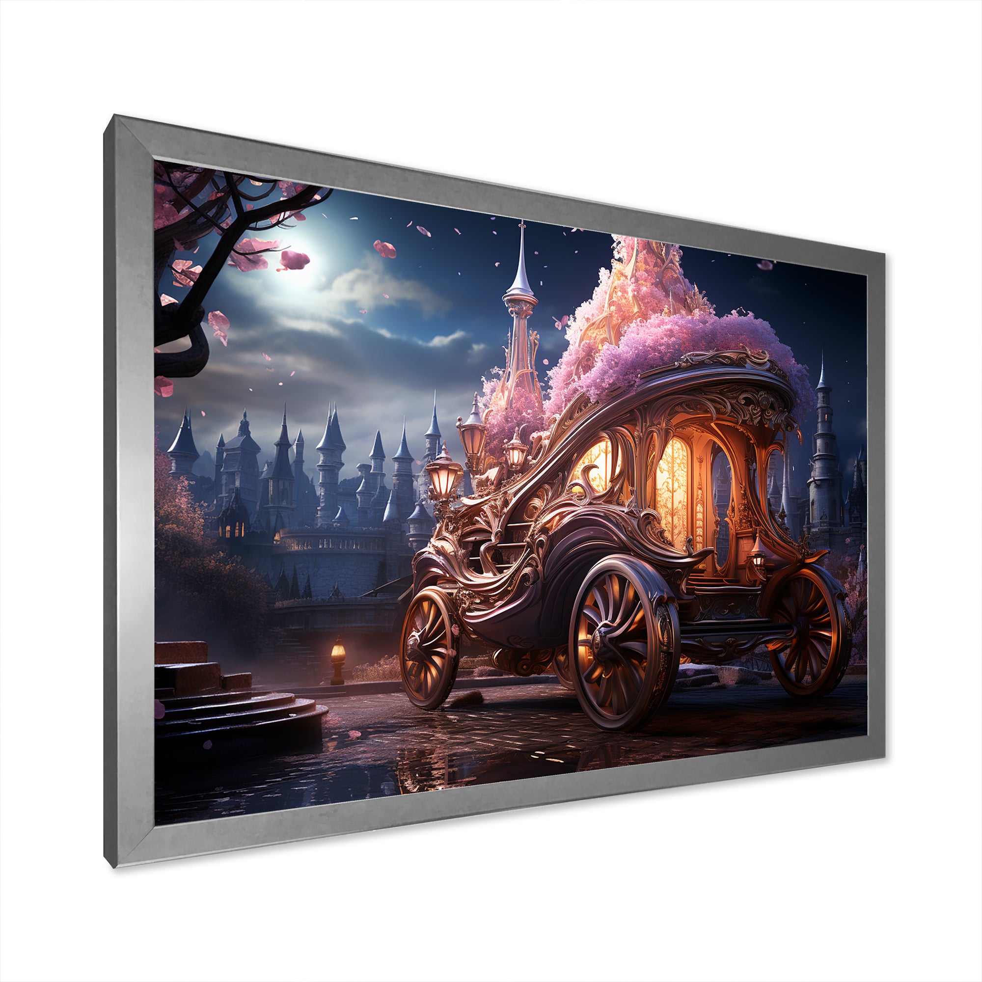 Enchanted Princess Carriage I - Old American Cart Canvas Wall Art