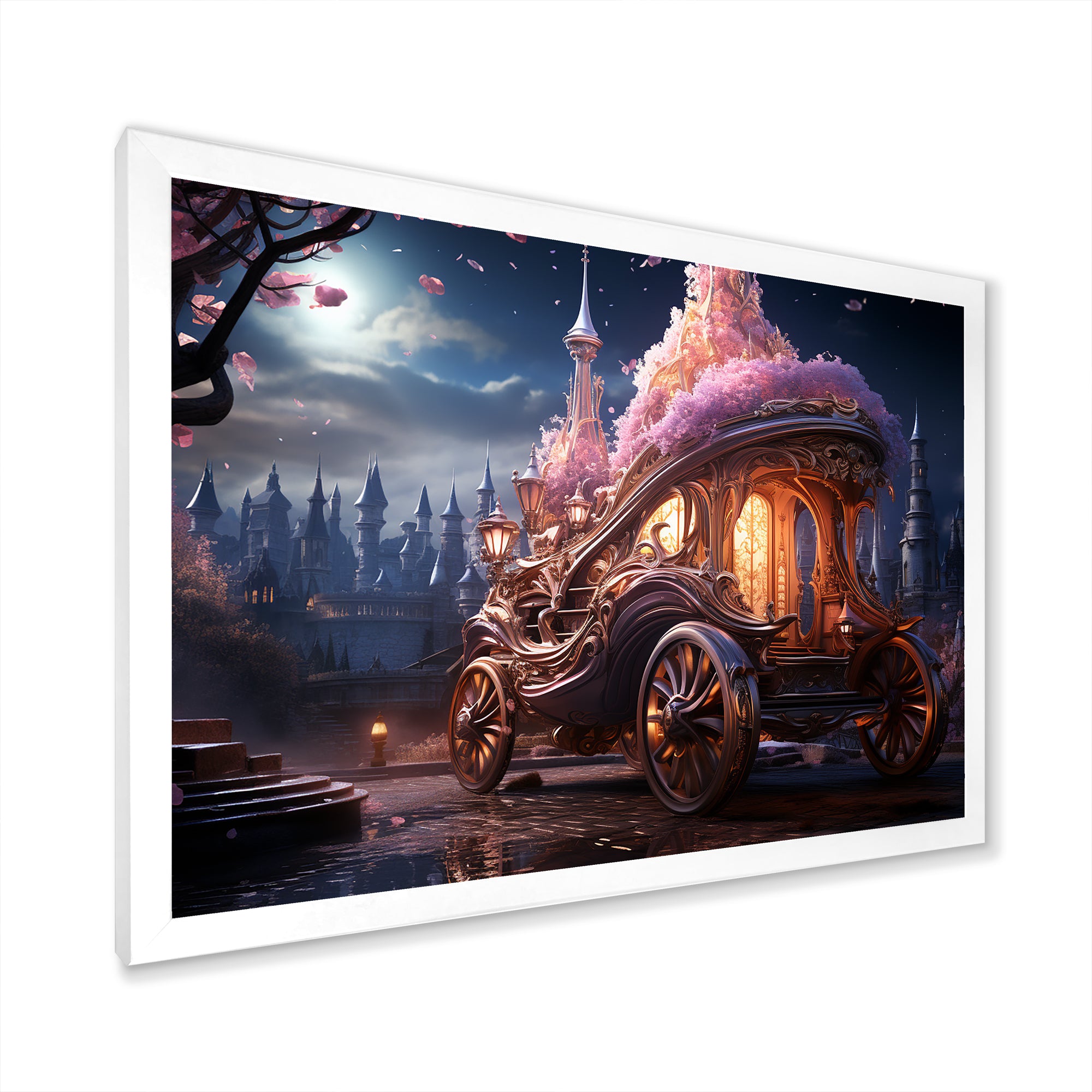 Enchanted Princess Carriage I - Old American Cart Canvas Wall Art