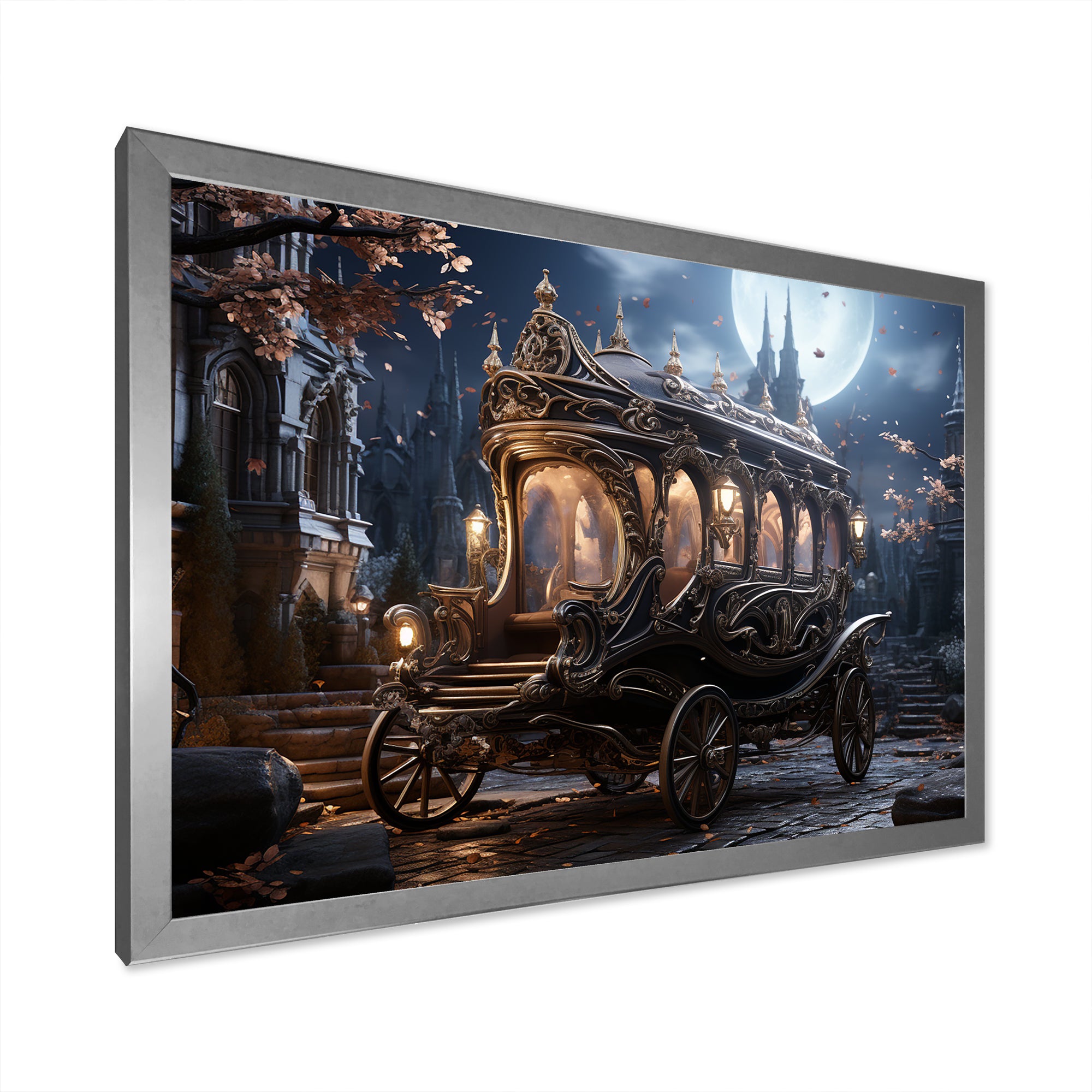 Enchanted Evening Carriage - Old American Cart Canvas Wall Art