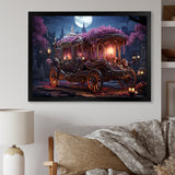 Floral Princess Carriage - Old American Cart Canvas Wall Art