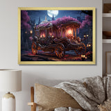 Floral Princess Carriage - Old American Cart Canvas Wall Art