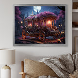 Floral Princess Carriage - Old American Cart Canvas Wall Art