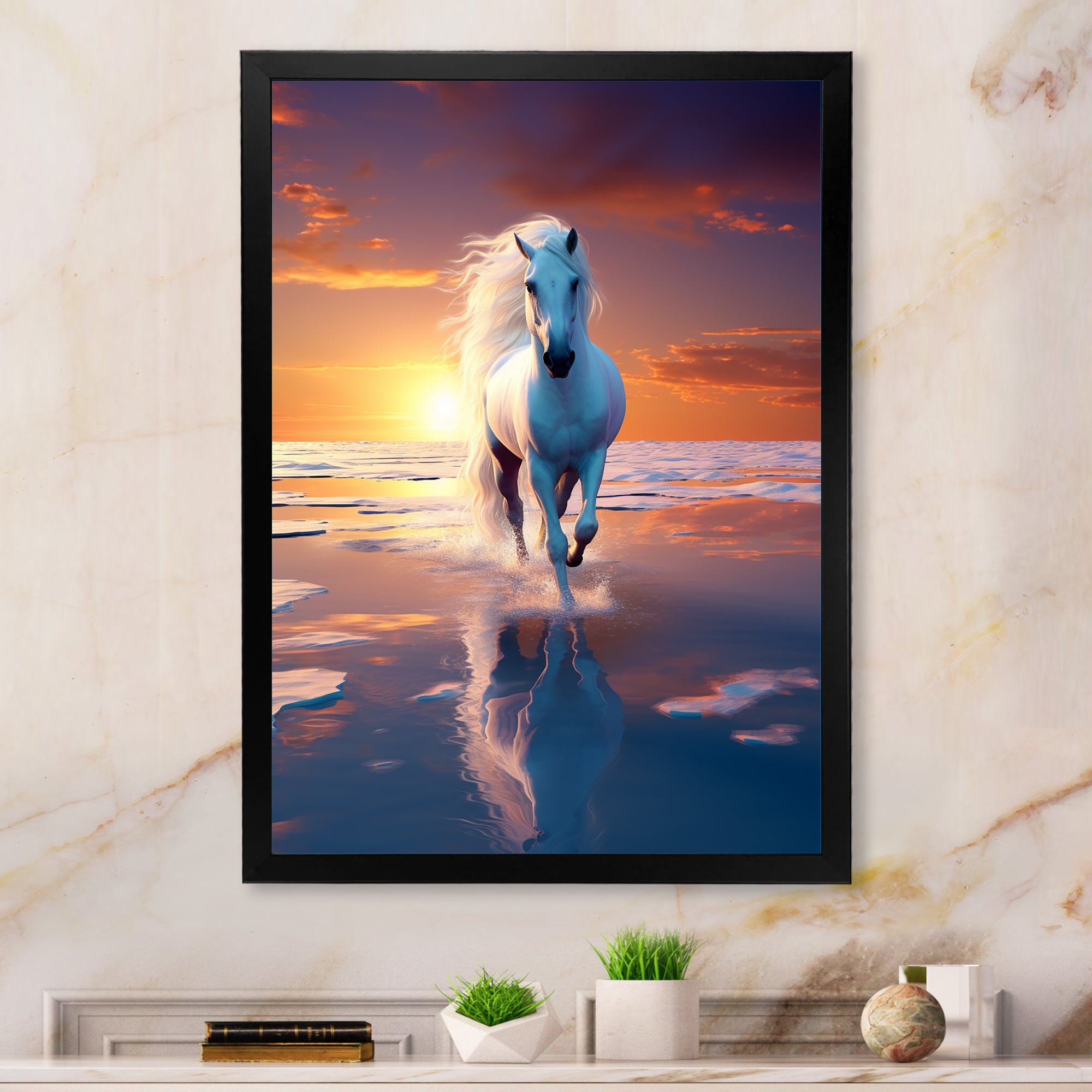 Coastal Horse Majesty Noble Horse Portrait - Horse Wall Art Prints