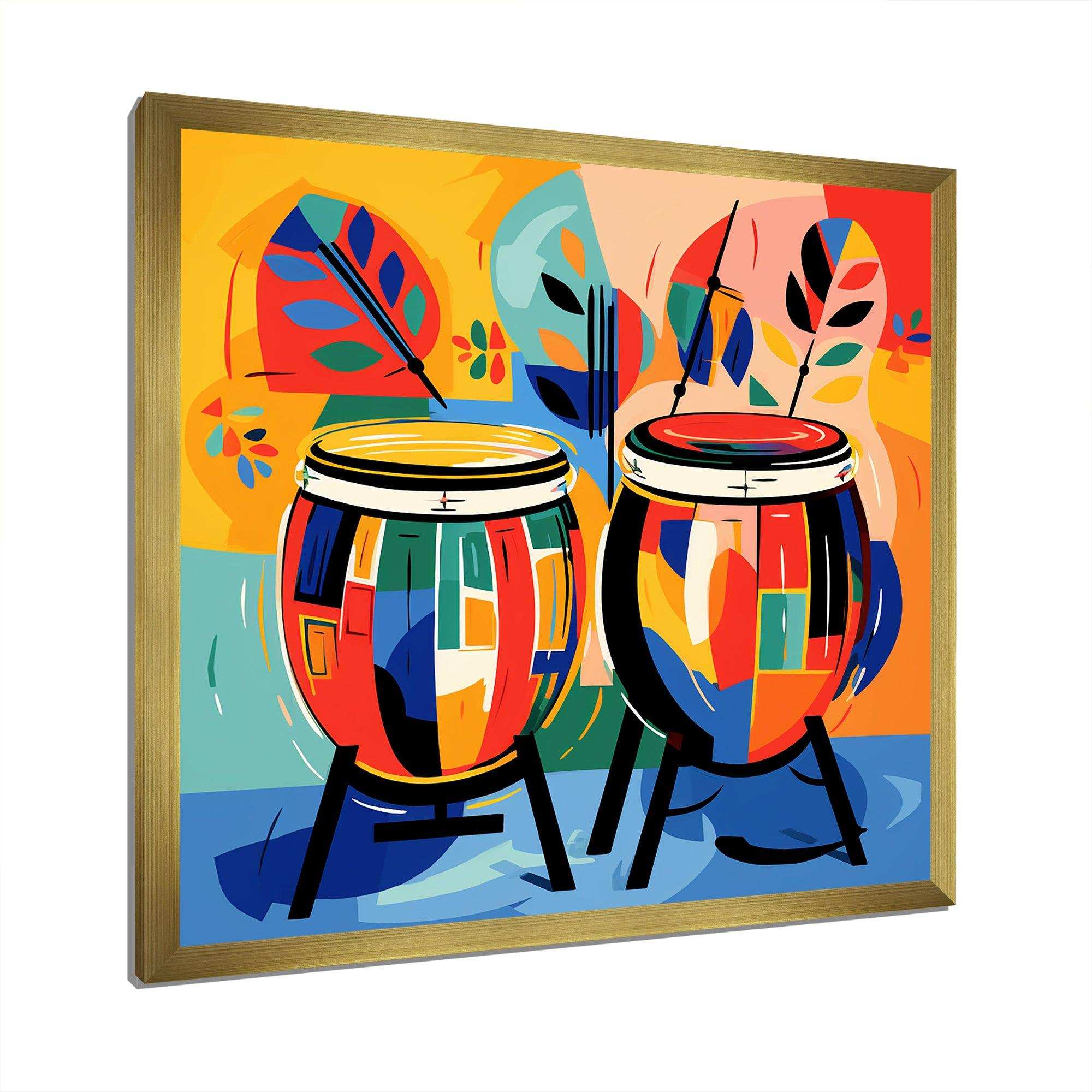 Mexican Drums music instruments IV - Food & Beverage Canvas Wall Art