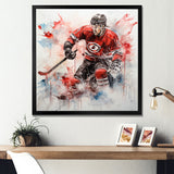 Red Us Hockey Ice Chronicles - Sport Hockey Canvas Wall Art