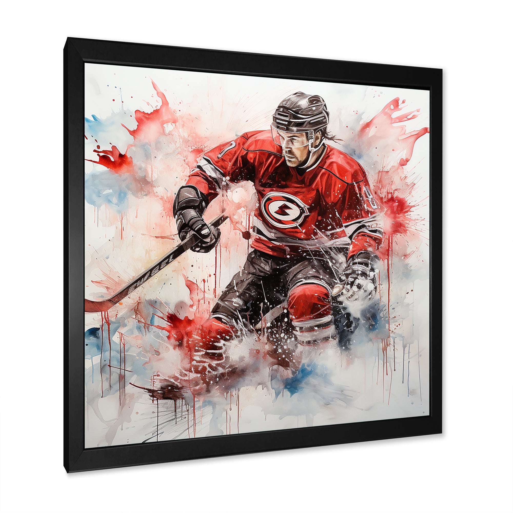 Red Us Hockey Ice Chronicles - Sport Hockey Canvas Wall Art