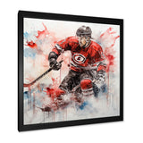 Red Us Hockey Ice Chronicles - Sport Hockey Canvas Wall Art