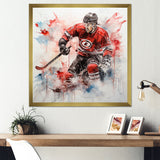 Red Us Hockey Ice Chronicles - Sport Hockey Canvas Wall Art