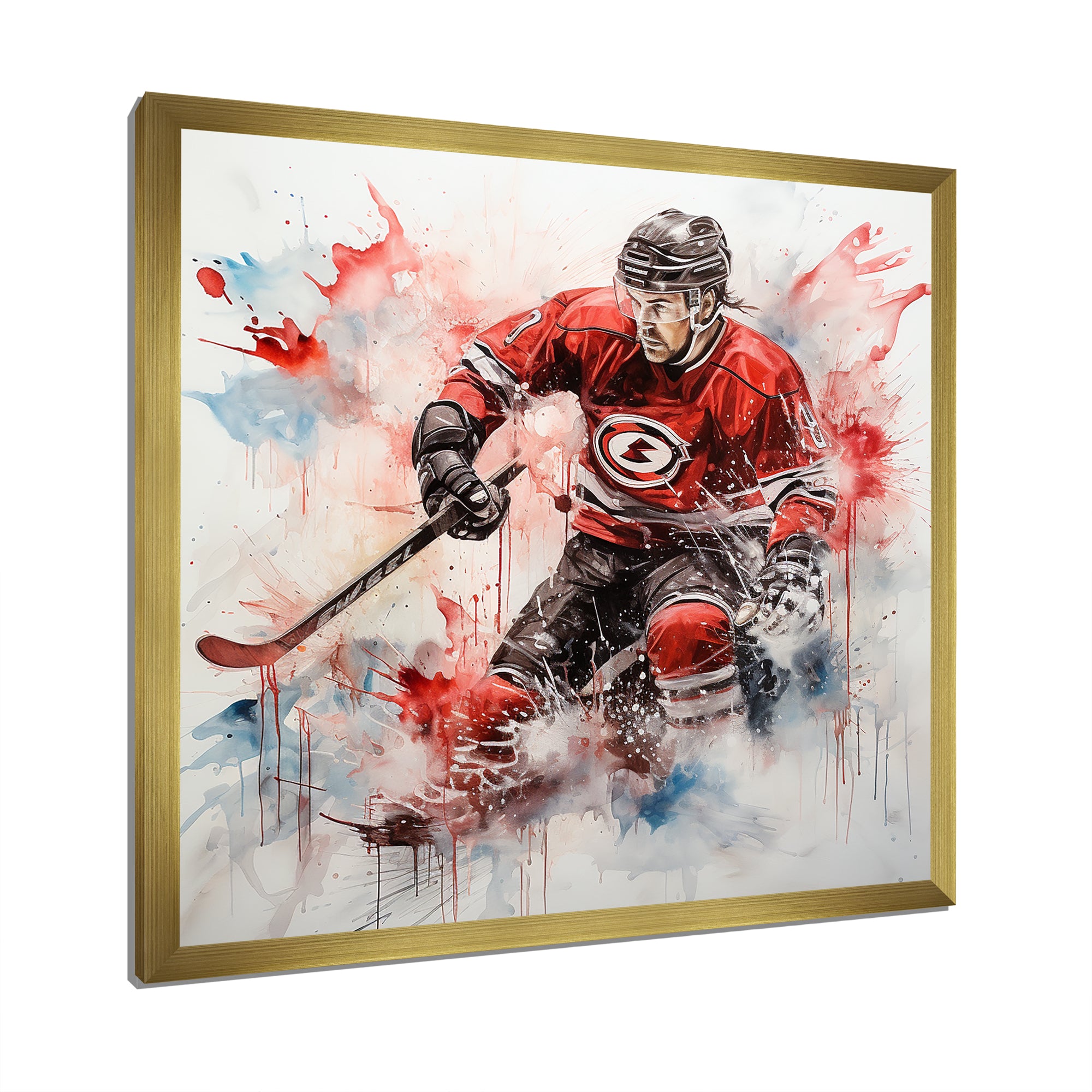 Red Us Hockey Ice Chronicles - Sport Hockey Canvas Wall Art