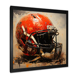 Minimalist Red Football Helmet I - Sport Football Canvas Wall Art