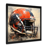 Black And Red Football Helmet - Sport Football Canvas Wall Art