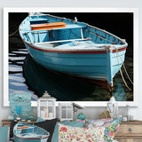 Blue and red Fishing boat expedition - Boat Fishing Canvas Wall Art