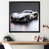 Silver Italian hyper car I - Car Exotic Canvas Wall Art