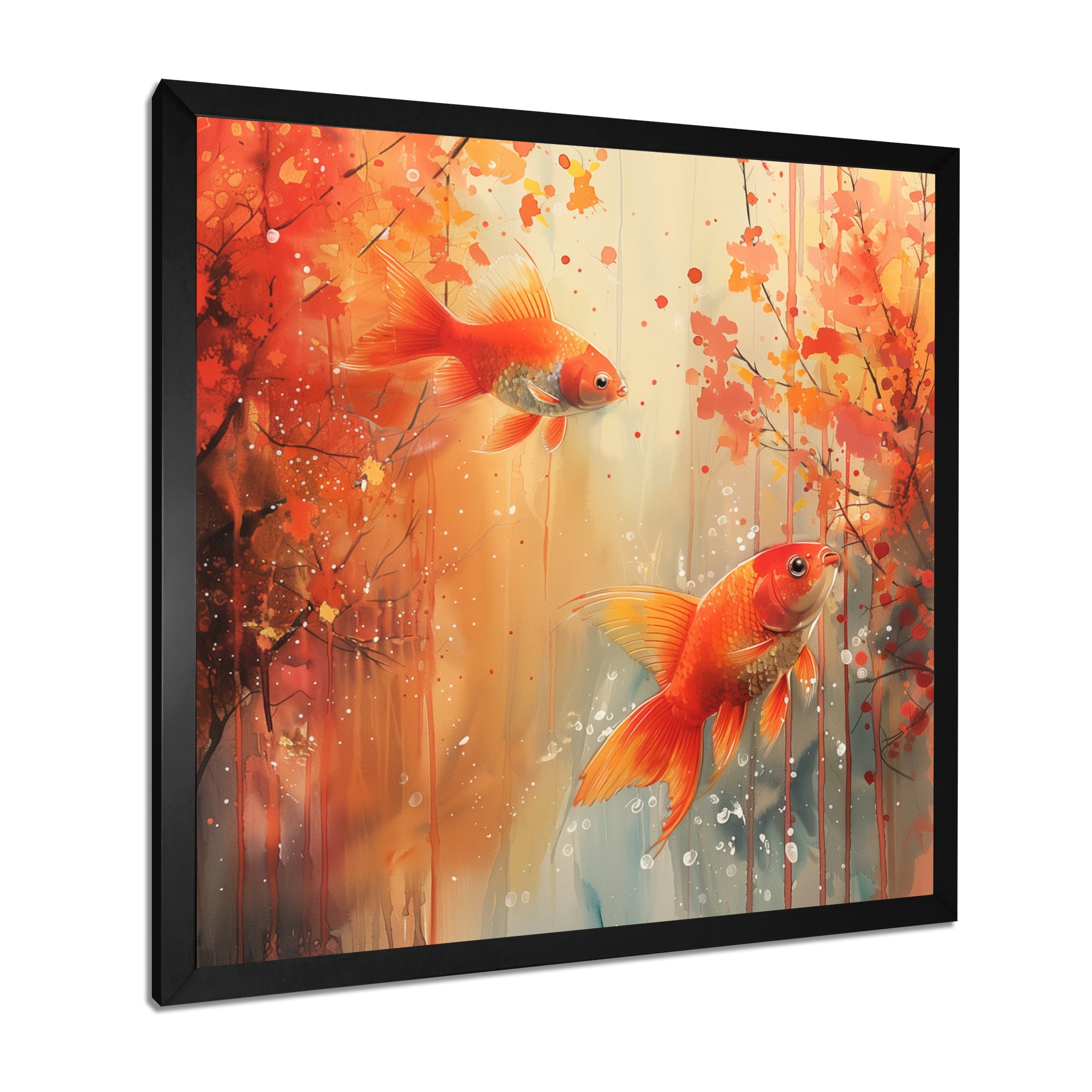Orange coral Marine goldfish magic - Orange Coral Wall Art
