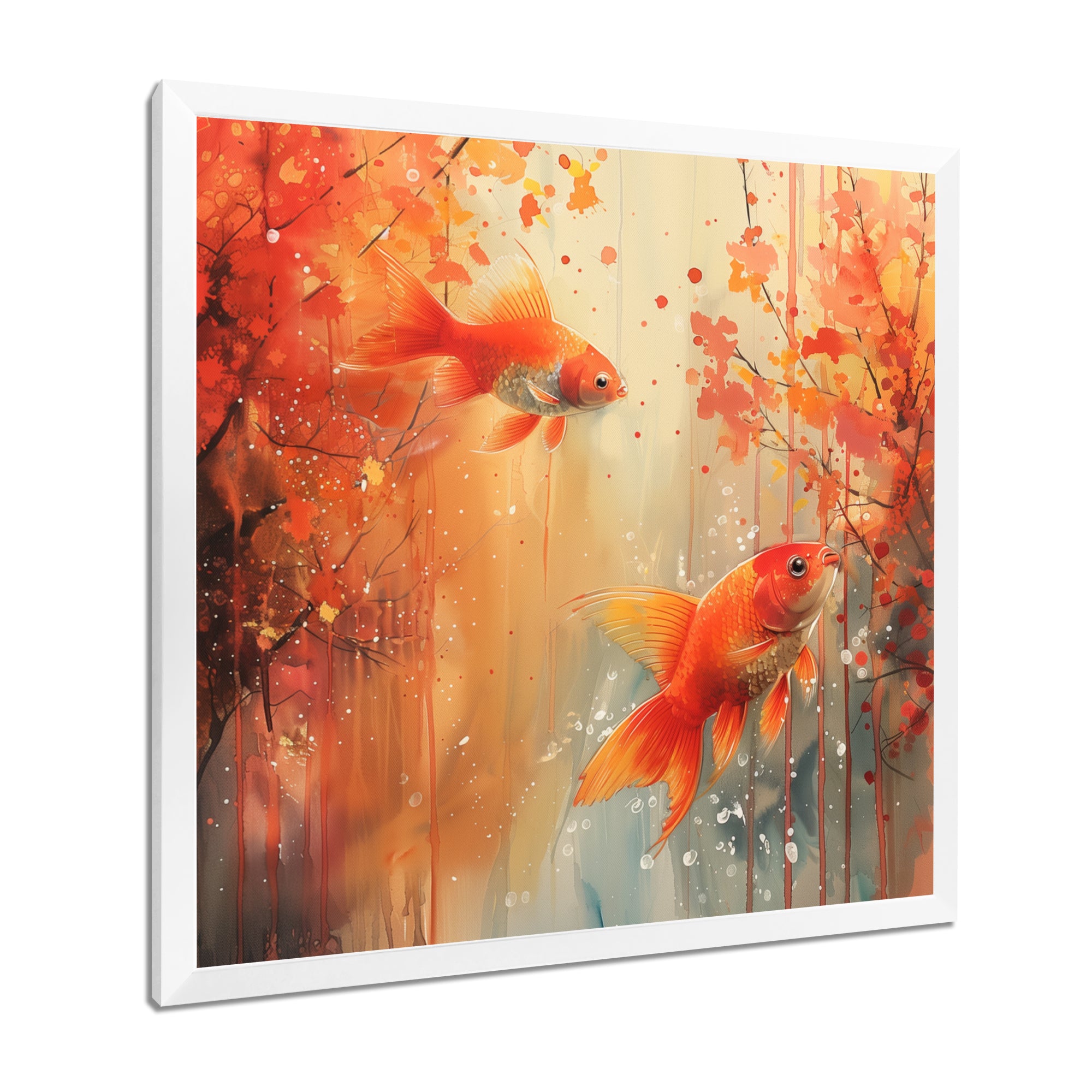 Orange coral Marine goldfish magic - Orange Coral Wall Art