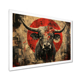 Red Taurus Astrology Bulls Courage - Taurus Wall Art Prints