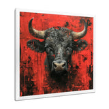 Red Taurus Astrology Bulls Resolve - Red Taurus Wall Art