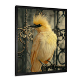 Yellow black Caged Bird elegance - Bird Canvas Wall Art