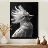Monochrome white black graceful Bird - Bird Wall Decor