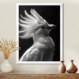 Monochrome white black graceful Bird - Bird Wall Decor