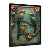 Yellow green Rainforest Radiance Toucans - Parrot Framed Canvas Art