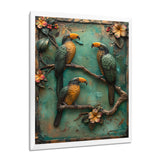 Yellow green Rainforest Radiance Toucans - Parrot Framed Canvas Art