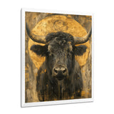 Golden Taurus zodiac portrait - Taurus Canvas Wall Art