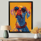 Orange red boxer dog with sunglasses - Dog Wall Decor