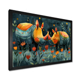 Yellow green Rhino wondering dreams - Rhino Wall Decor