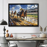 Horse Racing Track To Victory I - Horse Racing Canvas Wall Art