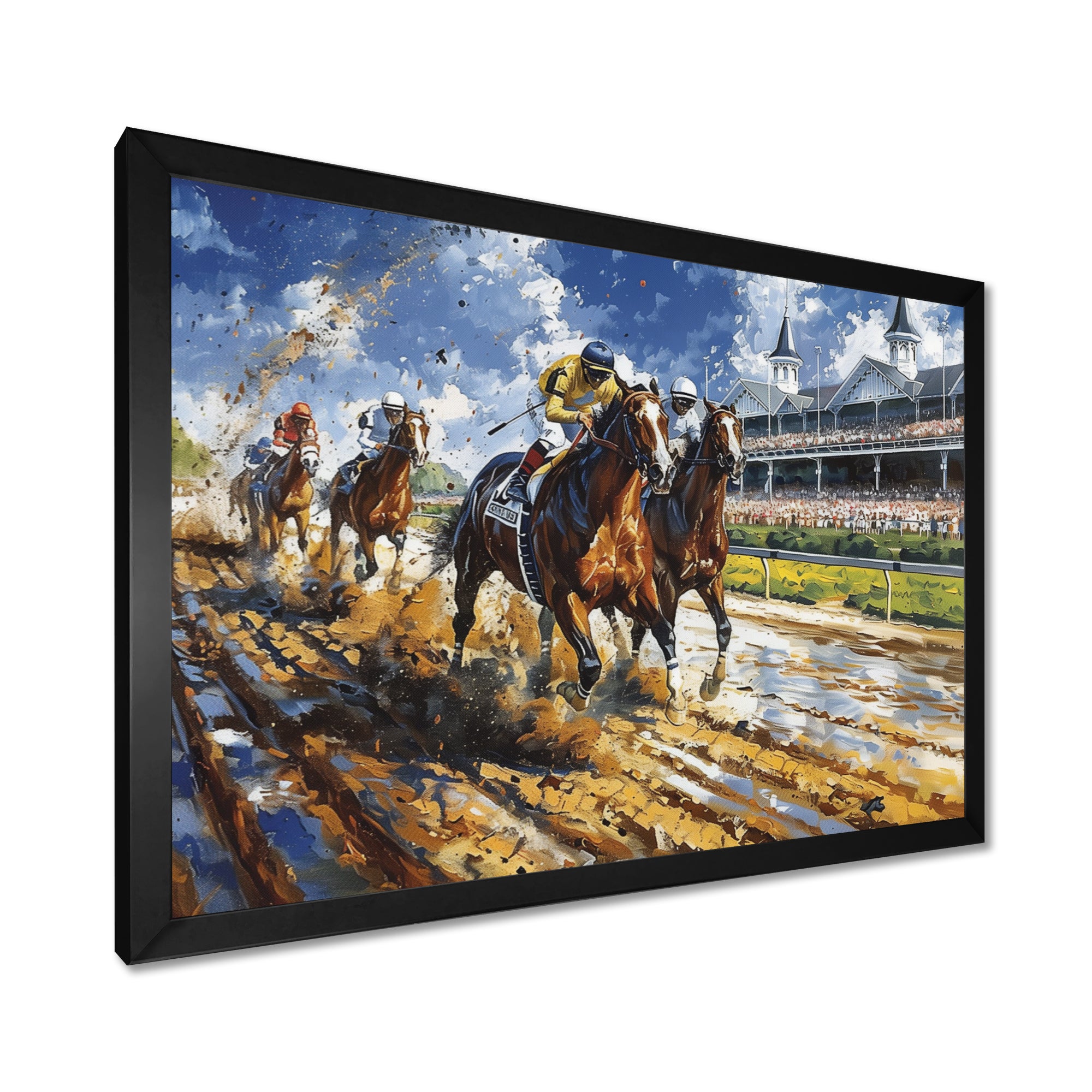 Horse Racing Track To Victory I - Horse Racing Canvas Wall Art