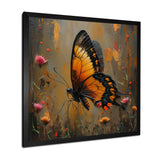 Vintage yellow and black Butterfly gardens - Yellow Butterfly Wall Art