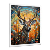 Deer in colorful landscape composition - Deer Bedroom Wall Art