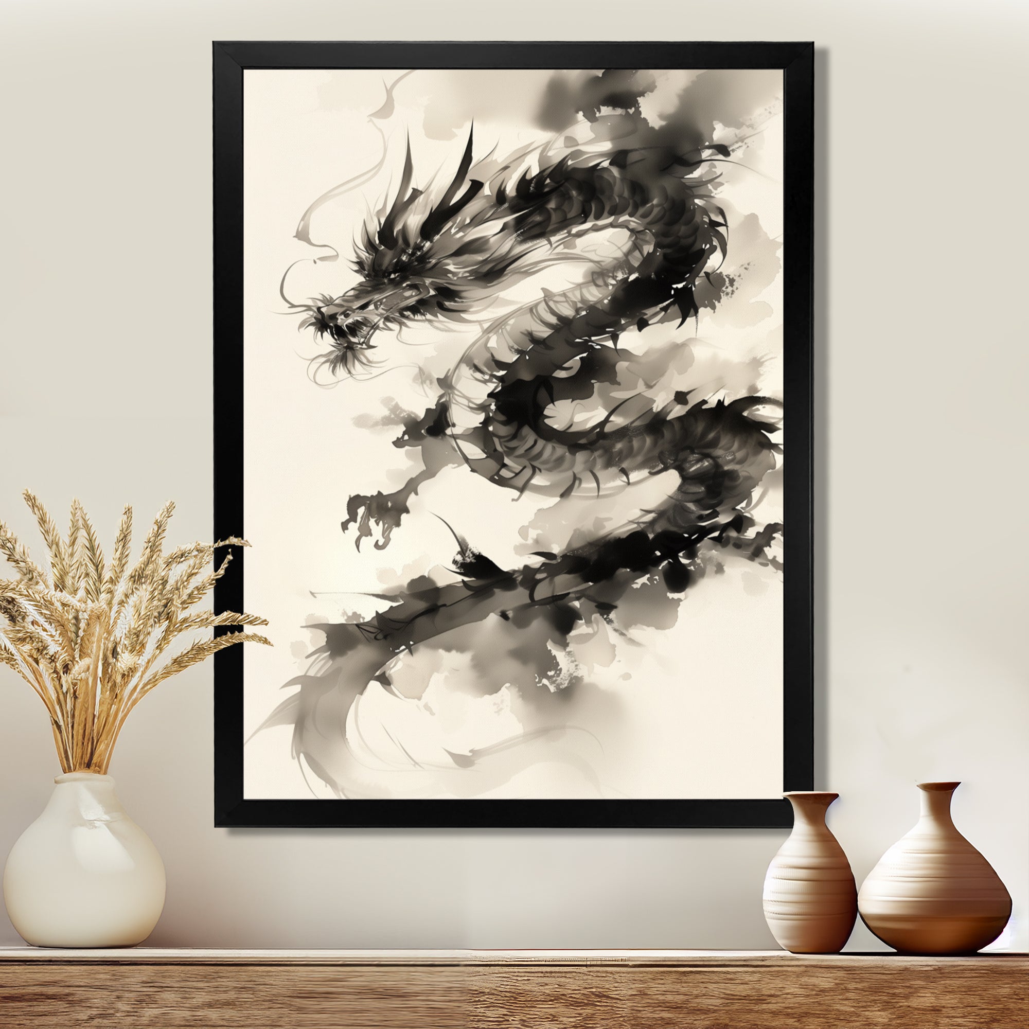 Chinese dragon portrait - Dragons Wall Art Prints
