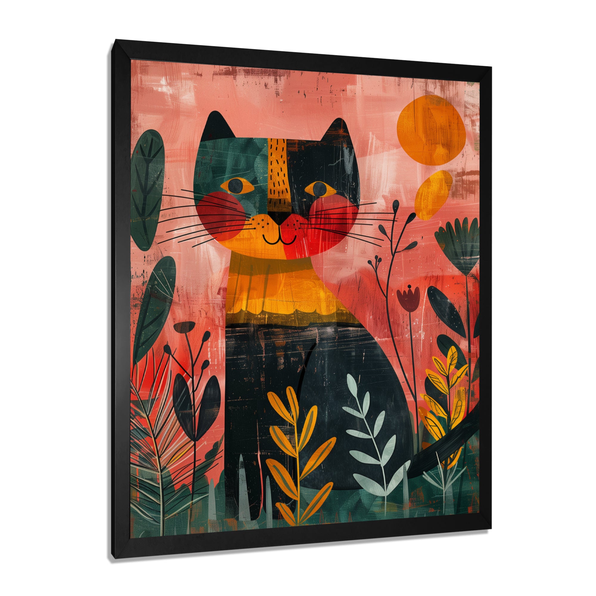 Cheetah in the African rainforest - Pink Cheetah Wall Art