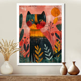 Cheetah in the African rainforest - Pink Cheetah Wall Art