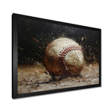 Baseball Close Up Home Run - Sport Baseball Canvas Wall Art