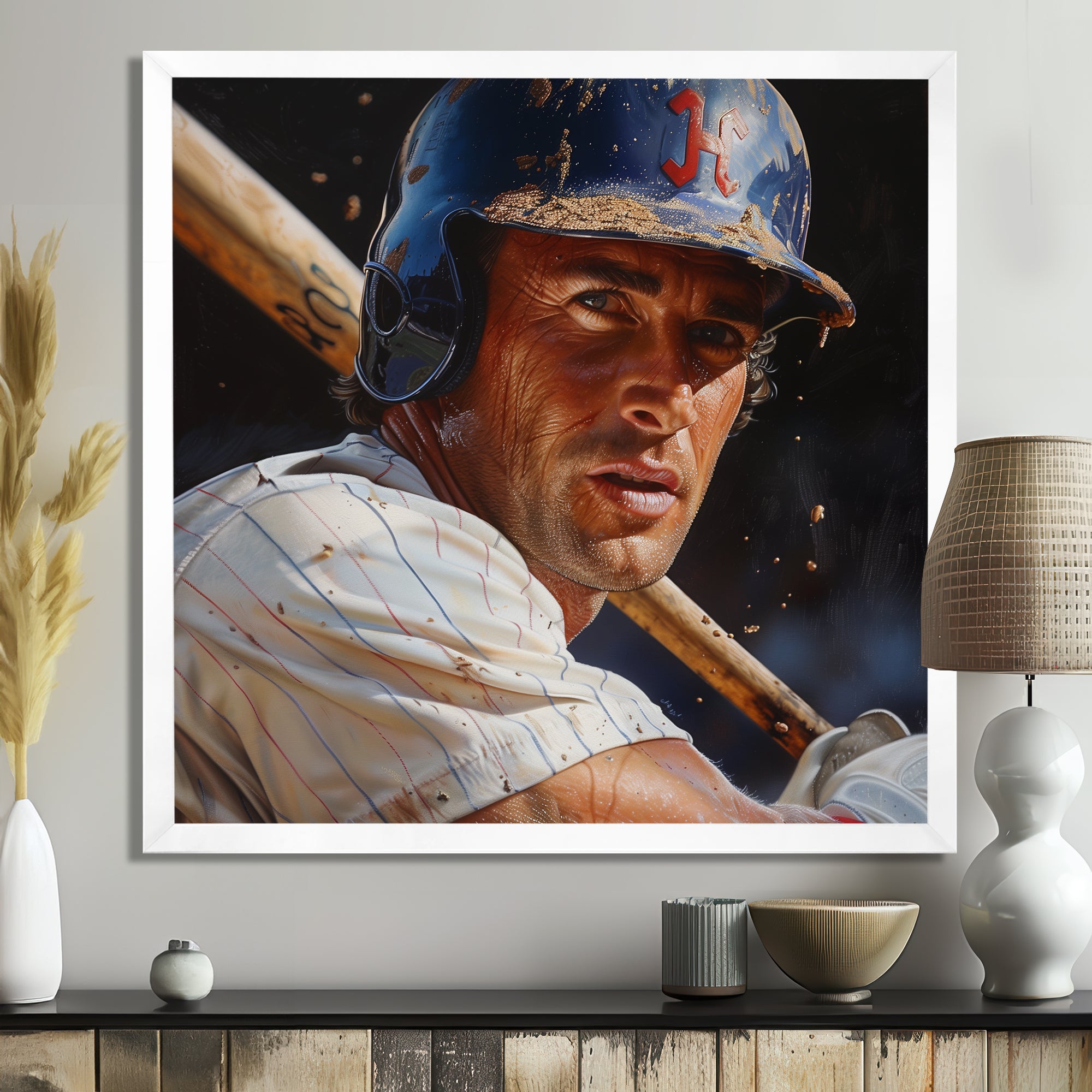 Baseball Player At The Pitch I - Sport Baseball Canvas Wall Art