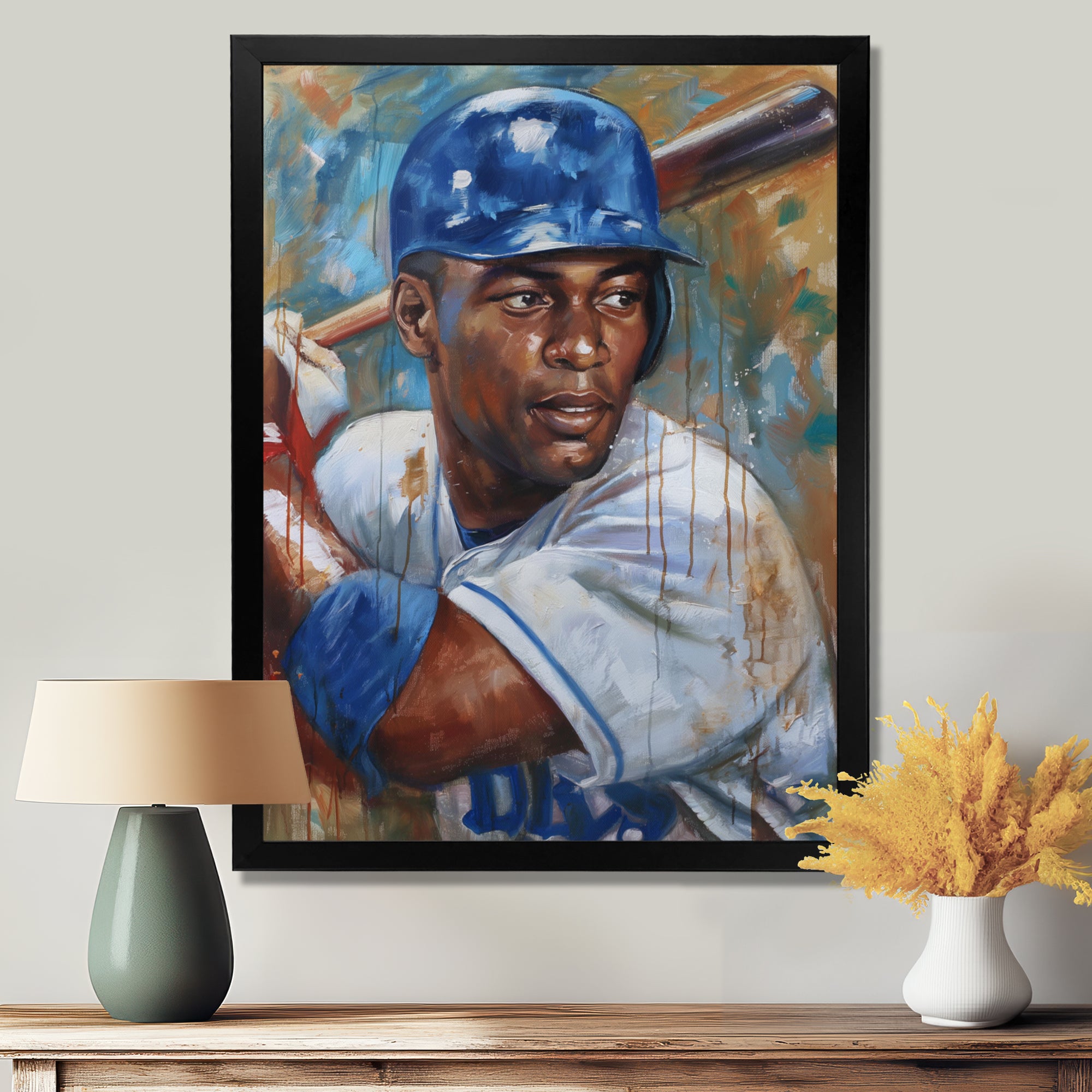 Portrait Of Baseball Legend On The Field I - Sport Baseball Canvas Wall Art